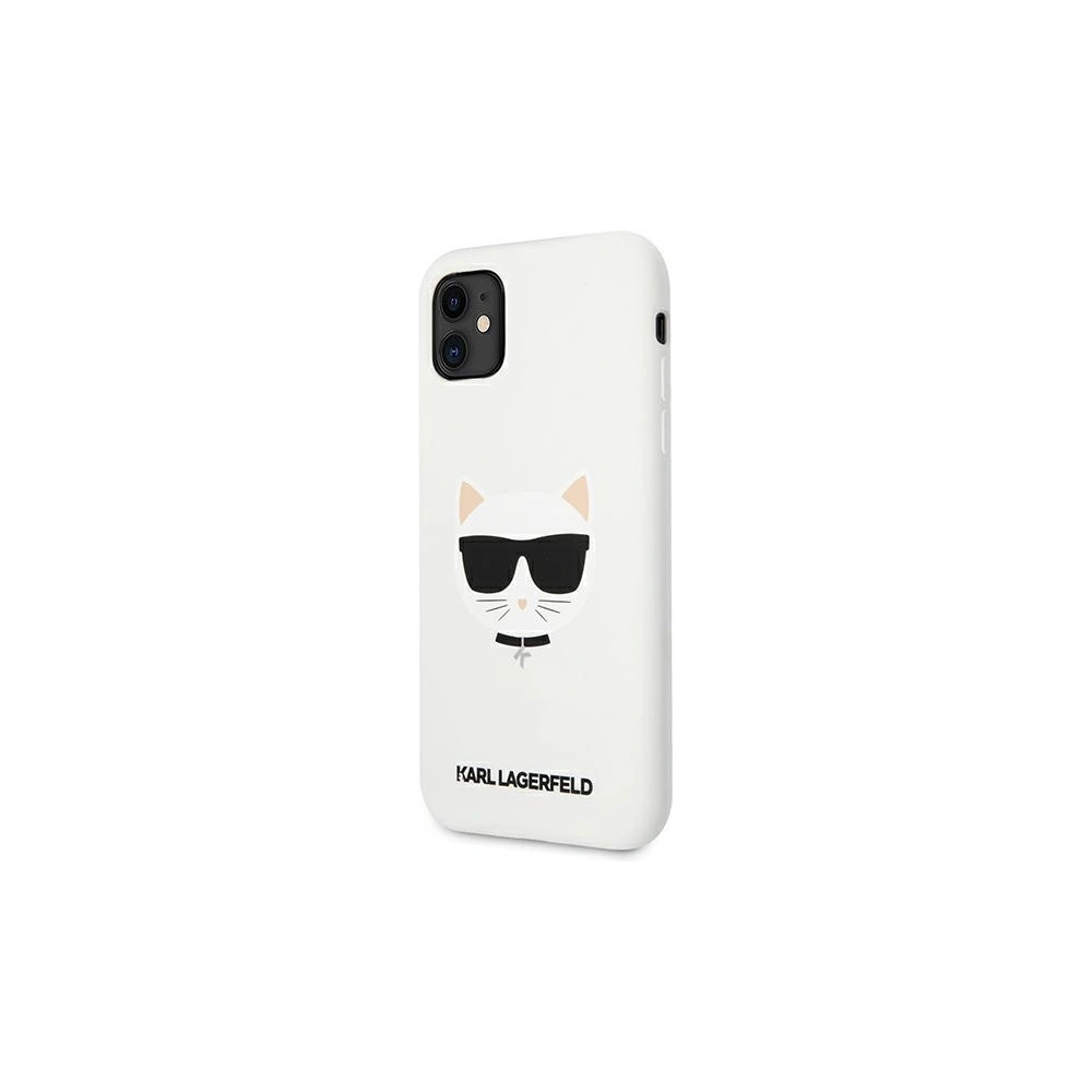 Hurtownia GSM - Etui Karl Lagerfeld KLHCN61SLCHWH Apple iPhone 11 hardcase bílý/white Silicone Choupette - KLD548WHT - {ean13} - Hurt