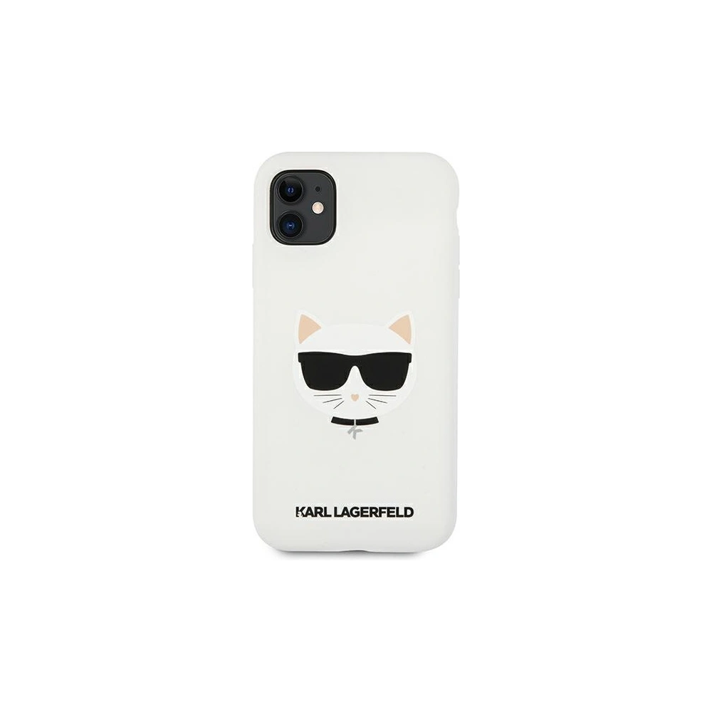 Hurtownia GSM - Etui Karl Lagerfeld KLHCN61SLCHWH Apple iPhone 11 hardcase bílý/white Silicone Choupette - KLD548WHT - {ean13} - Hurt