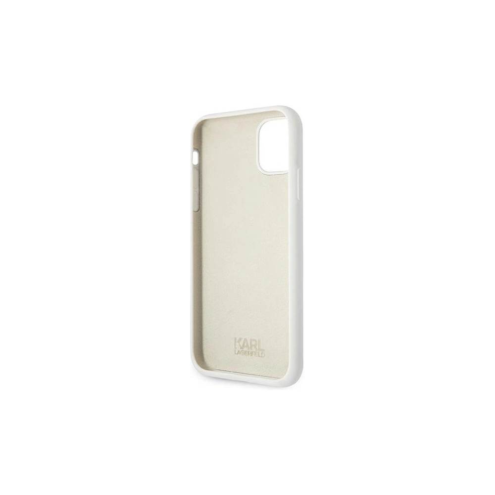 Hurtownia GSM - Etui Karl Lagerfeld KLHCN61SLCHWH Apple iPhone 11 hardcase bílý/white Silicone Choupette - KLD548WHT - {ean13} - Hurt