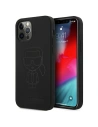 Etui Karl Lagerfeld KLHCP12LSILTTBK Apple iPhone 12 Pro Max černý/black Silicone Ikonik Outline