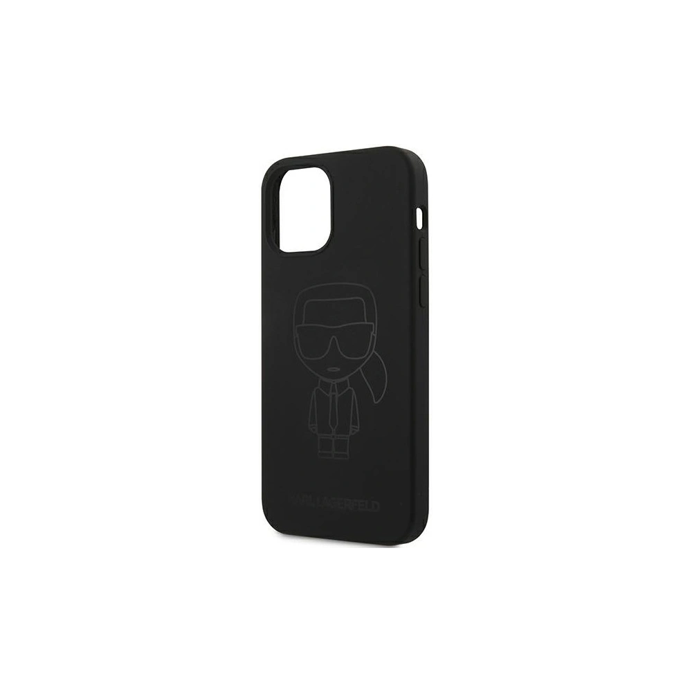 Hurtownia GSM - Etui Karl Lagerfeld KLHCP12LSILTTBK Apple iPhone 12 Pro Max černý/black Silicone Ikonik Outline - KLD549BLK - {ean13} - Hurt