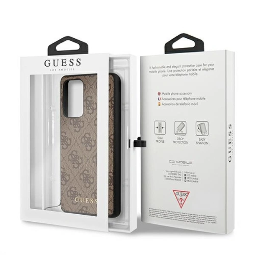 Etui Guess GUHCA72GF4GBR Samsung Galaxy A72 brązowy/brown hard case 4G Charms Collection