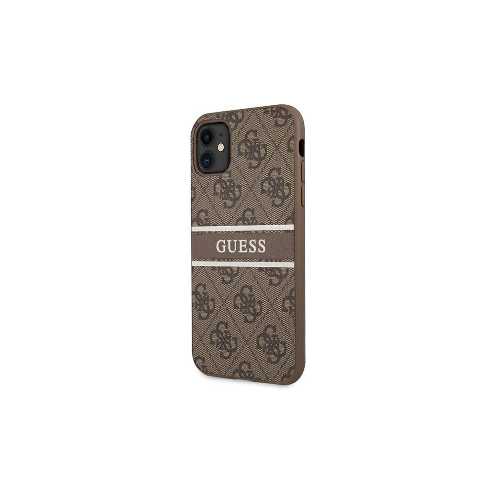Hurtownia GSM - Etui Guess GUHCN614GDBR Apple iPhone 11 brązowy/brown hardcase 4G Stripe - GUE998BR - {ean13} - Hurt