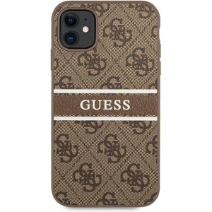 Hurtownia GSM - Etui Guess GUHCN614GDBR Apple iPhone 11 brązowy/brown hardcase 4G Stripe - GUE998BR - {ean13} - Hurt