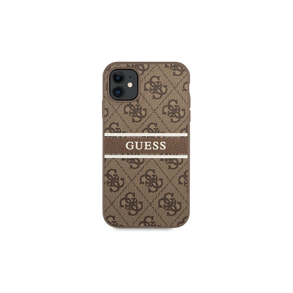 Hurtownia GSM - Etui Guess GUHCN614GDBR Apple iPhone 11 brązowy/brown hardcase 4G Stripe - GUE998BR - {ean13} - Hurt