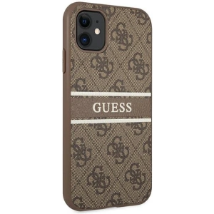 Hurtownia GSM - Etui Guess GUHCN614GDBR Apple iPhone 11 brązowy/brown hardcase 4G Stripe - GUE998BR - {ean13} - Hurt
