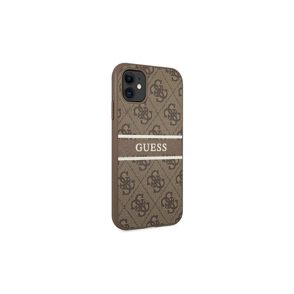 Hurtownia GSM - Etui Guess GUHCN614GDBR Apple iPhone 11 brązowy/brown hardcase 4G Stripe - GUE998BR - {ean13} - Hurt