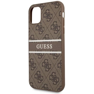 Hurtownia GSM - Etui Guess GUHCN614GDBR Apple iPhone 11 brązowy/brown hardcase 4G Stripe - GUE998BR - {ean13} - Hurt