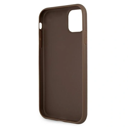 Etui Guess GUHCN614GDBR Apple iPhone 11 brązowy/brown hardcase 4G Stripe