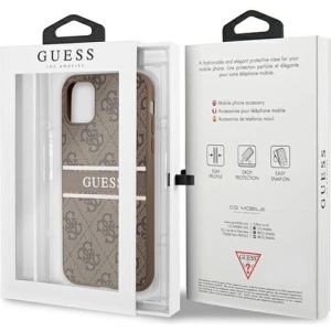 Hurtownia GSM - Etui Guess GUHCN614GDBR Apple iPhone 11 brązowy/brown hardcase 4G Stripe - GUE998BR - {ean13} - Hurt