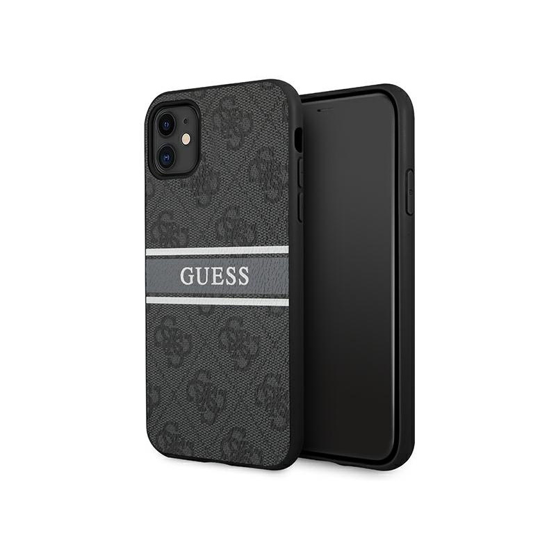 Guess Distributor - 3666339005467 - GUE999GRY - Guess GUHCN614GDGR Apple iPhone 11 grey hardcase 4G Stripe - B2B homescreen