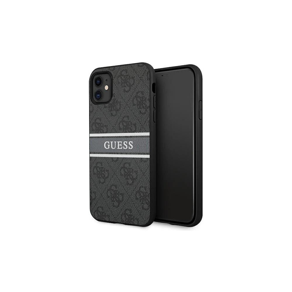 Etui Guess GUHCN614GDGR Apple iPhone 11 šedý/grey hardcase 4G Stripe