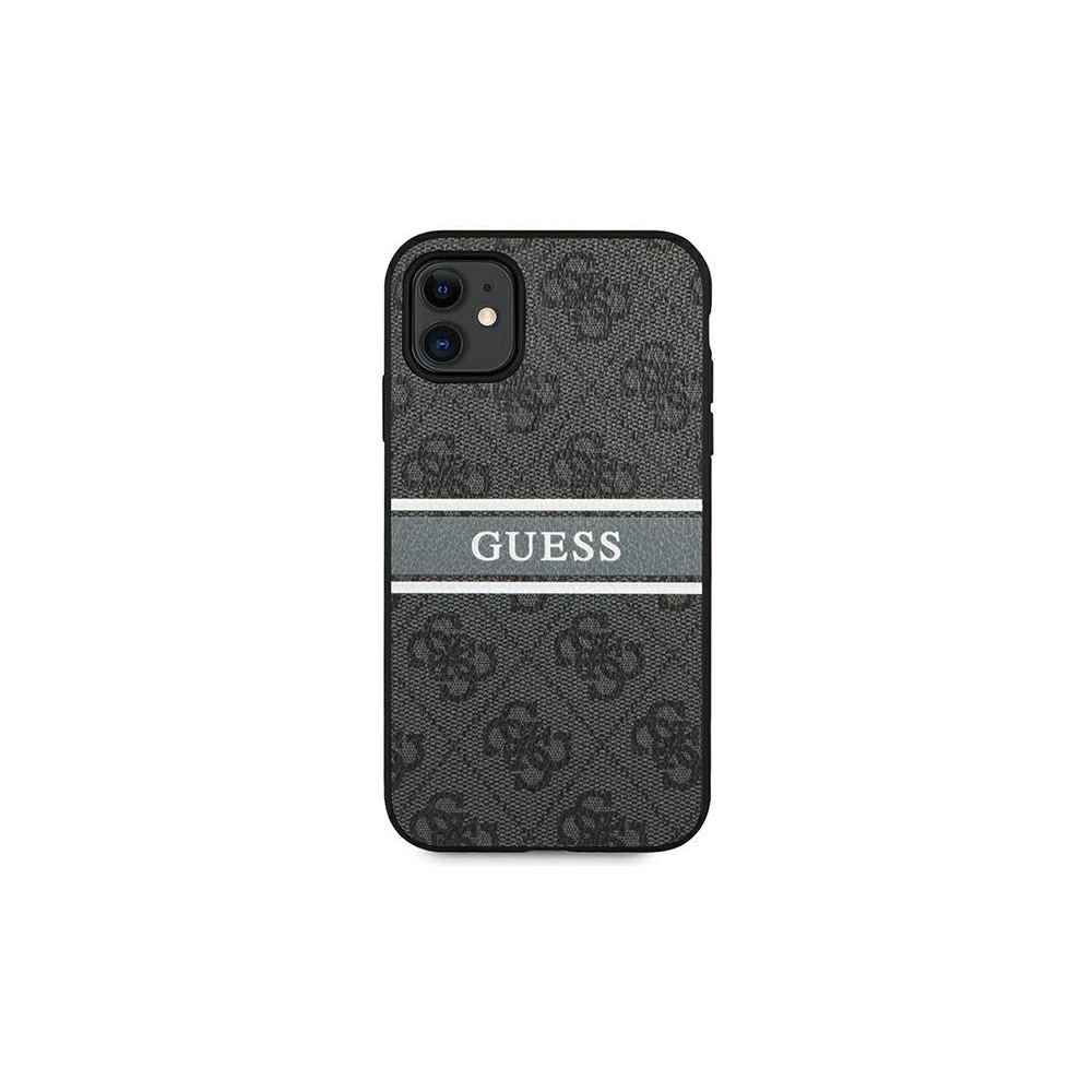 Etui Guess GUHCN614GDGR Apple iPhone 11 šedý/grey hardcase 4G Stripe