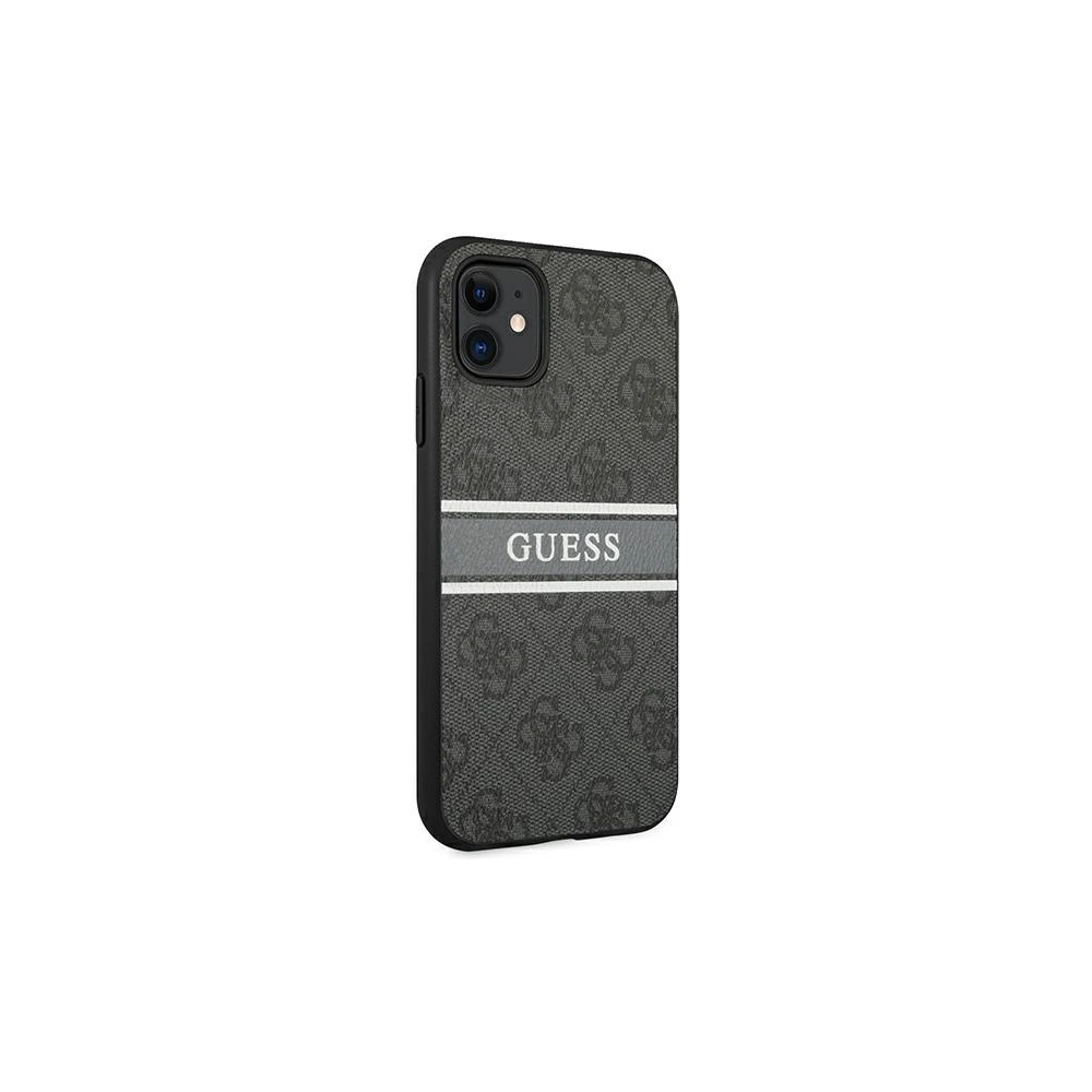 Etui Guess GUHCN614GDGR Apple iPhone 11 šedý/grey hardcase 4G Stripe