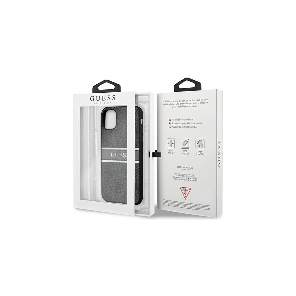 Etui Guess GUHCN614GDGR Apple iPhone 11 šedý/grey hardcase 4G Stripe
