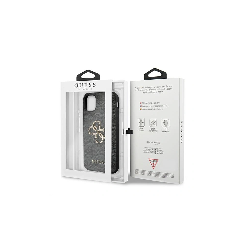 Wholesale Guess GUHCN614GMGGR Apple iPhone 11 grey hardcase 4G Big Metal Logo - GUE1000GRY - {ean13} - Hurt