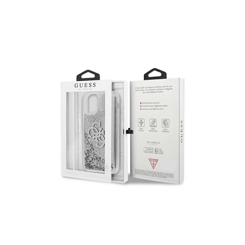 Hurtownia GSM - Etui Guess GUHCN61LG4GSI Apple iPhone 11 stříbrný/silver hardcase 4G Big Liquid Glitter - GUE1001SLV - {ean13} - Hurt