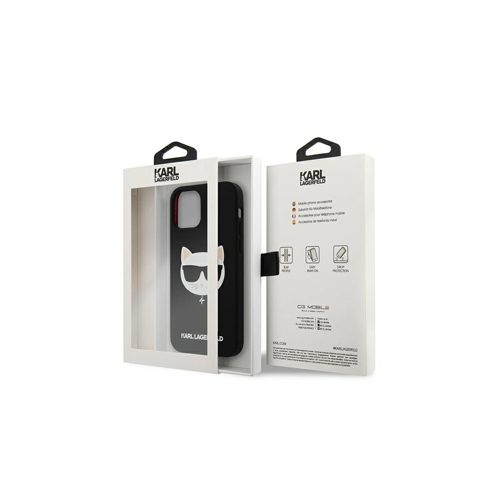Hurtownia GSM - Etui Karl Lagerfeld KLHCP12LSLCHBK Apple iPhone 12 Pro Max hardcase černý/black Silicone Choupette - KLD550BLK - {ean13} - Hurt