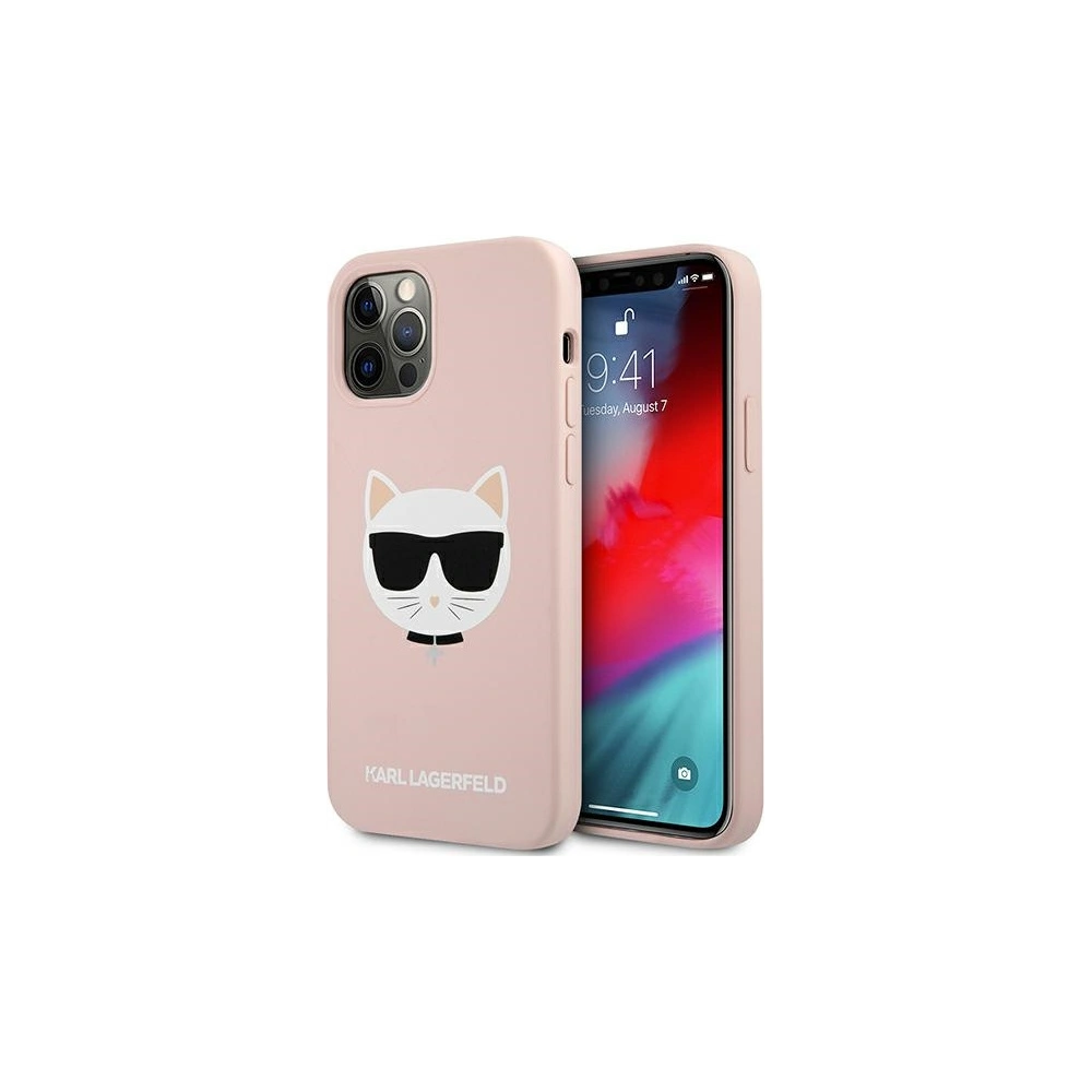 Wholesale Karl Lagerfeld KLHCP12LSLCHLP Apple iPhone 12 Pro Max hardcase light pink Silicone Choupette - KLD551PNK - {ean13} - Hurt