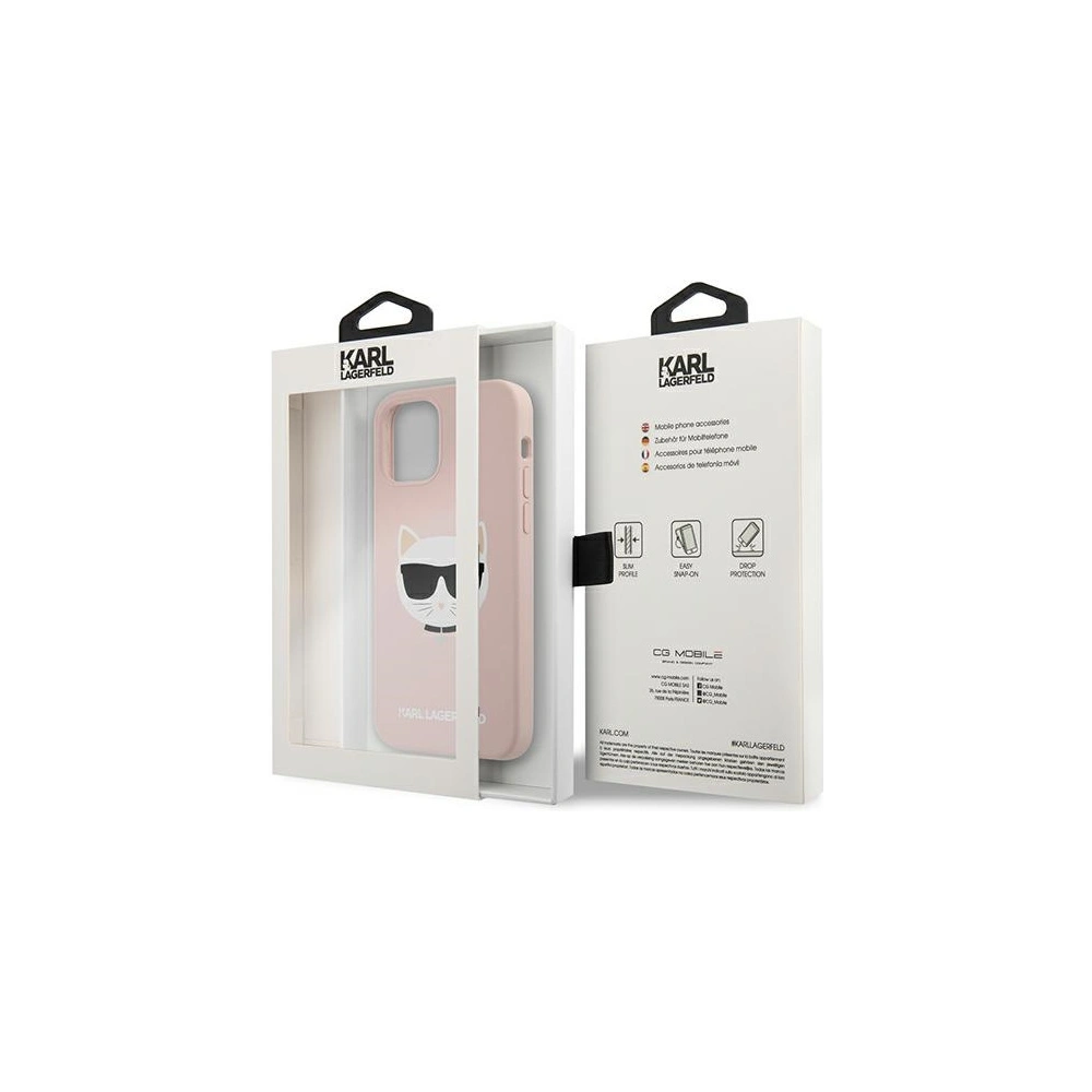 Wholesale Karl Lagerfeld KLHCP12LSLCHLP Apple iPhone 12 Pro Max hardcase light pink Silicone Choupette - KLD551PNK - {ean13} - Hurt
