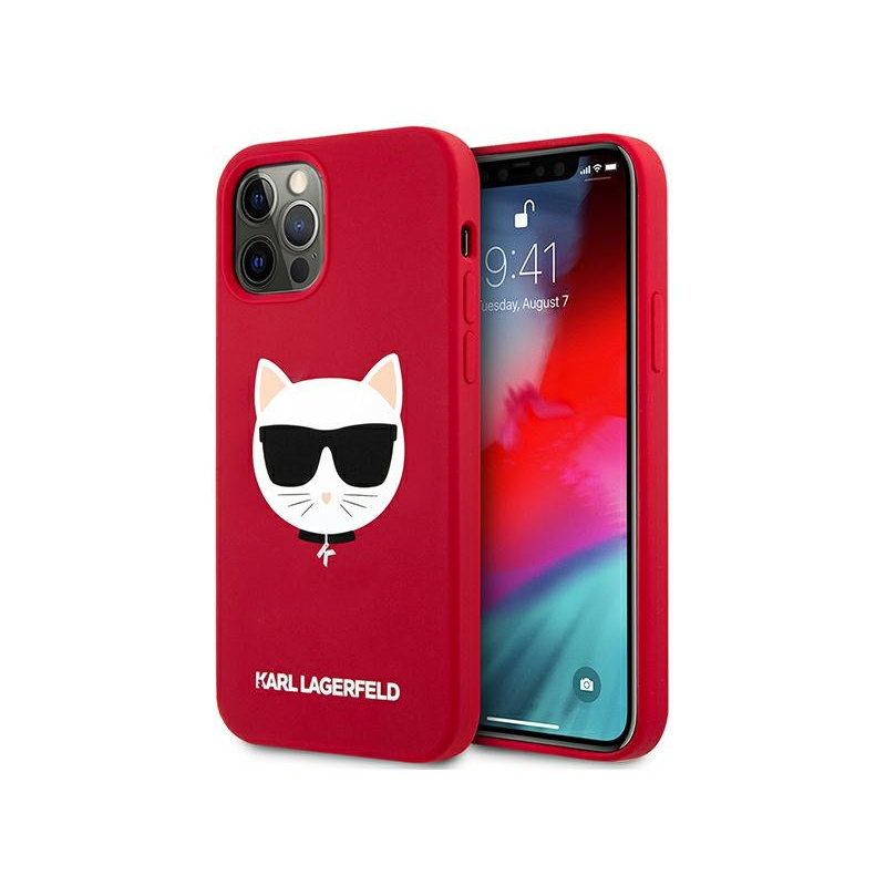 Karl Lagerfeld Distributor - 3700740499351 - KLD552RED - Karl Lagerfeld KLHCP12LSLCHRE Apple iPhone 12 Pro Max hardcase red Silicone Choupette - B2B homescreen