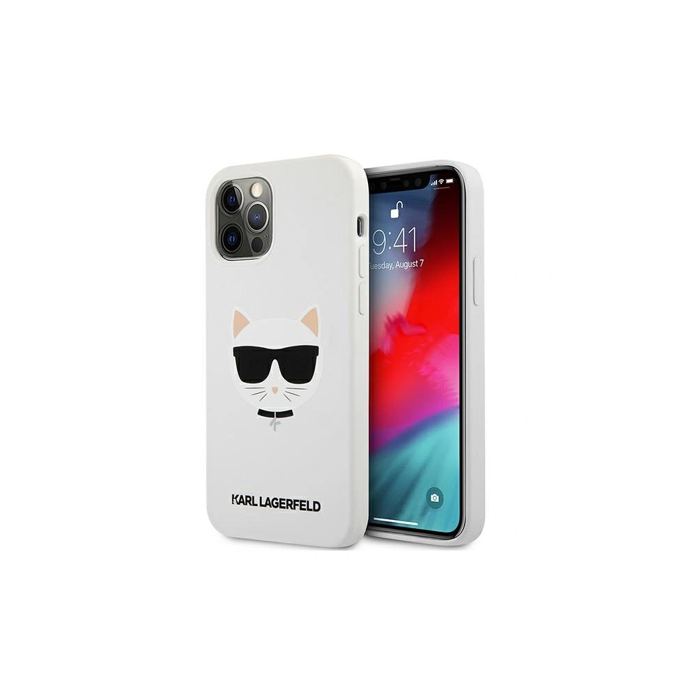 Hurtownia GSM - Etui Karl Lagerfeld KLHCP12LSLCHWH Apple iPhone 12 Pro Max hardcase biały/white Silicone Choupette - KLD553WHT - {ean13} - Hurt