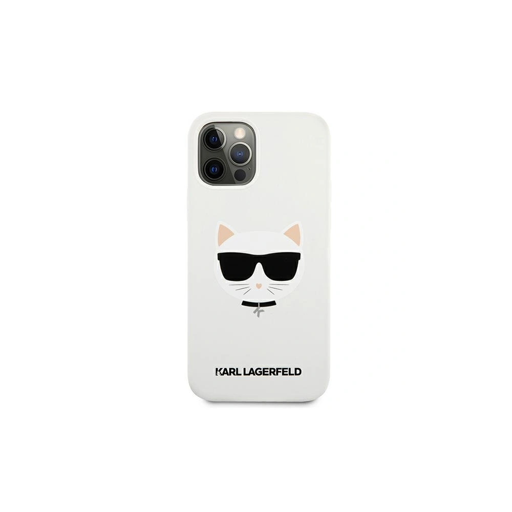 Hurtownia GSM - Etui Karl Lagerfeld KLHCP12LSLCHWH Apple iPhone 12 Pro Max hardcase biały/white Silicone Choupette - KLD553WHT - {ean13} - Hurt