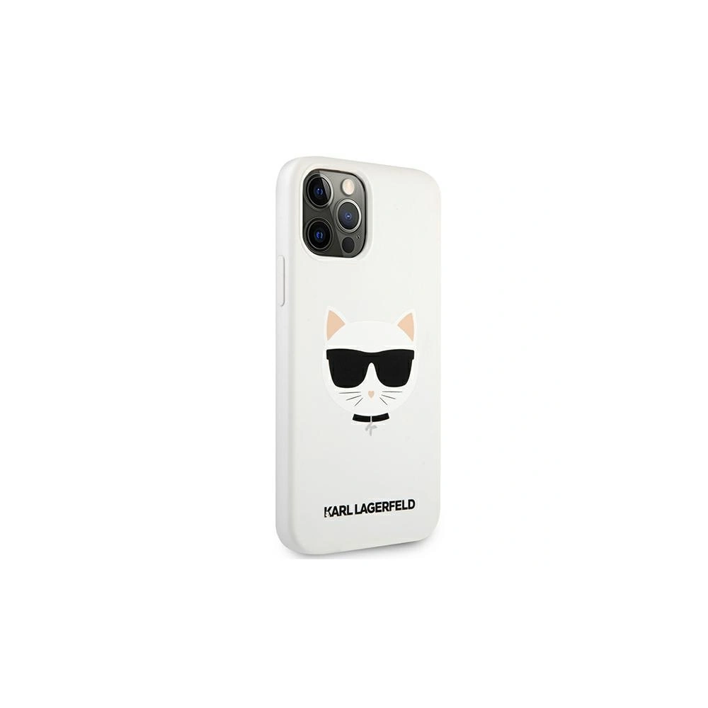 Hurtownia GSM - Etui Karl Lagerfeld KLHCP12LSLCHWH Apple iPhone 12 Pro Max hardcase biały/white Silicone Choupette - KLD553WHT - {ean13} - Hurt