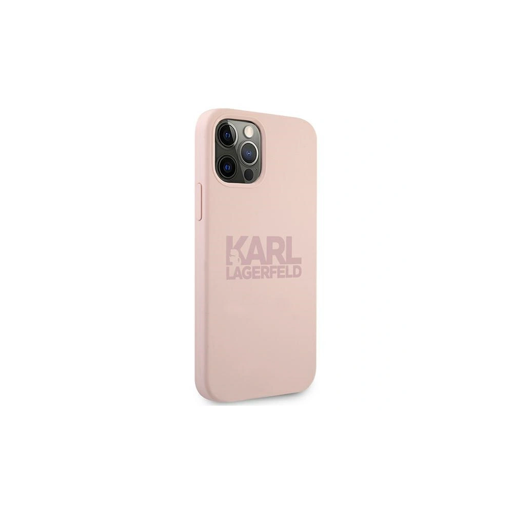 Hurtownia GSM - Etui Karl Lagerfeld KLHCP12LSTKLTLP Apple iPhone 12 Pro Max Silicone Stack Logo růžový/pink - KLD554PNK - {ean13} - Hurt