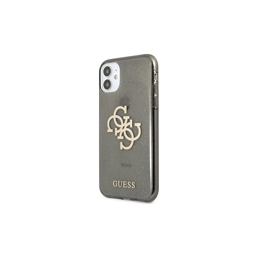 Etui Guess GUHCN61PCUGL4GBK Apple iPhone 11 černý/black hard case Glitter 4G Big Logo