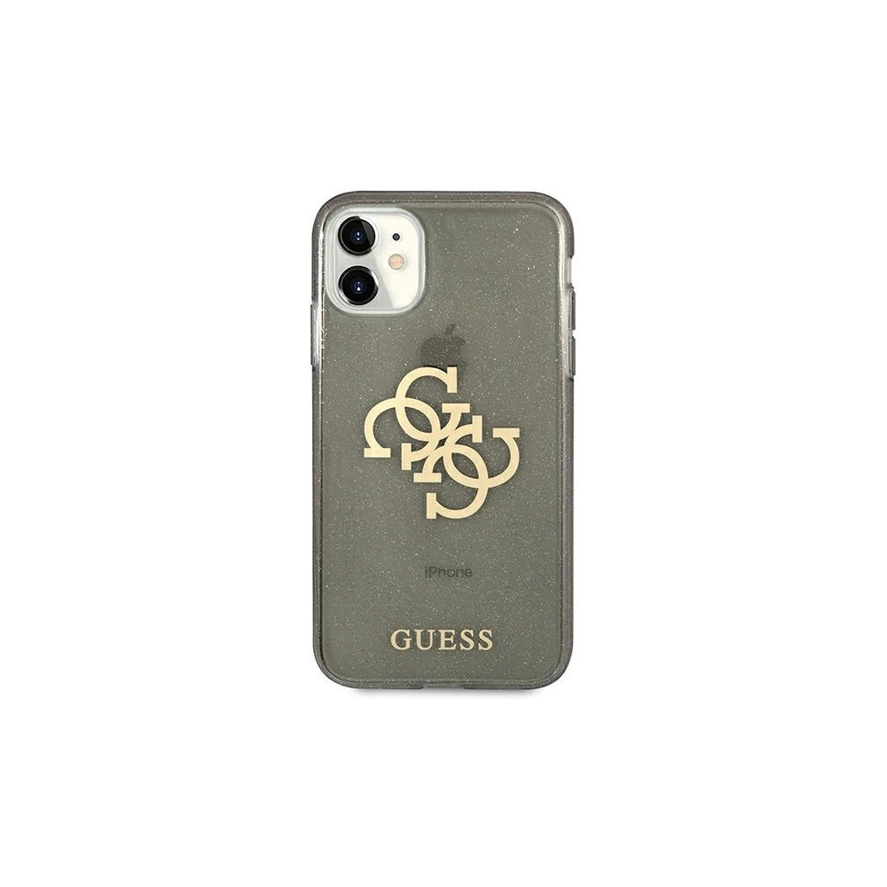 Etui Guess GUHCN61PCUGL4GBK Apple iPhone 11 černý/black hard case Glitter 4G Big Logo