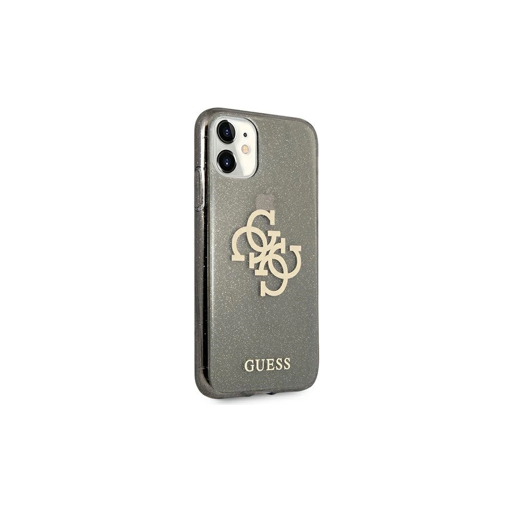 Etui Guess GUHCN61PCUGL4GBK Apple iPhone 11 černý/black hard case Glitter 4G Big Logo