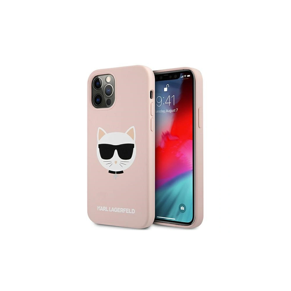 Wholesale Karl Lagerfeld KLHCP12MSLCHLP Apple iPhone 12/12 Pro hardcase light pink Silicone Choupette - KLD555PNK - {ean13} - Hurt