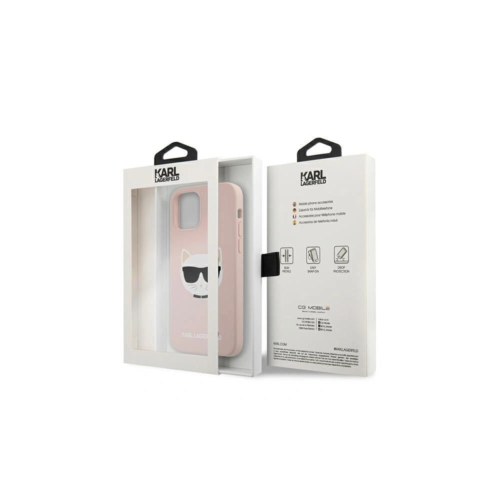 Wholesale Karl Lagerfeld KLHCP12MSLCHLP Apple iPhone 12/12 Pro hardcase light pink Silicone Choupette - KLD555PNK - {ean13} - Hurt