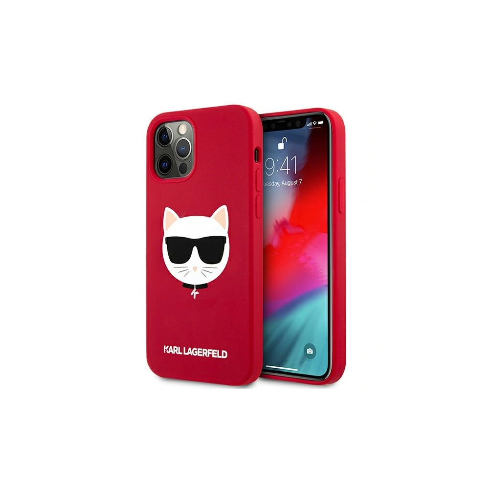 Hurtownia GSM - Etui Karl Lagerfeld KLHCP12MSLCHRE Apple iPhone 12/12 Pro hardcase czerwony/red Silicone Choupette - KLD556RED - {ean13} - Hurt