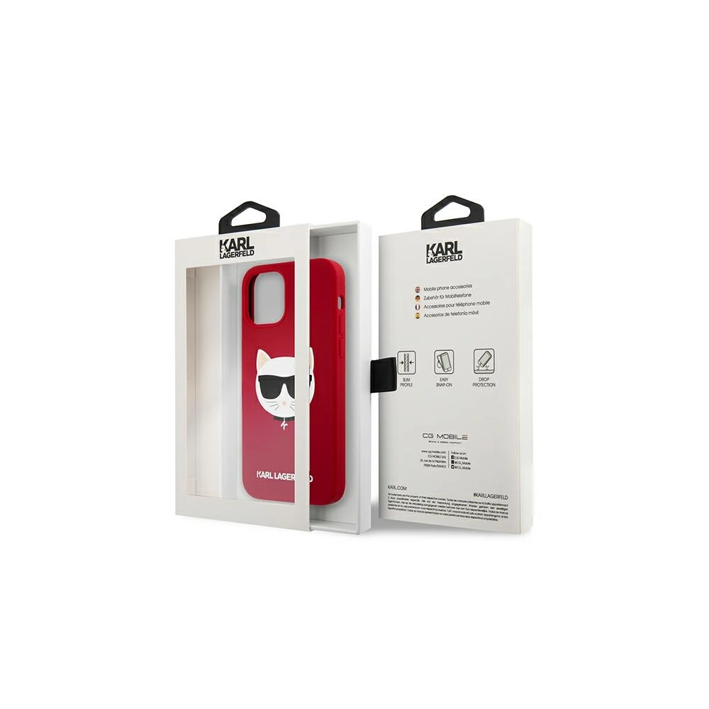 Hurtownia GSM - Etui Karl Lagerfeld KLHCP12MSLCHRE Apple iPhone 12/12 Pro hardcase czerwony/red Silicone Choupette - KLD556RED - {ean13} - Hurt