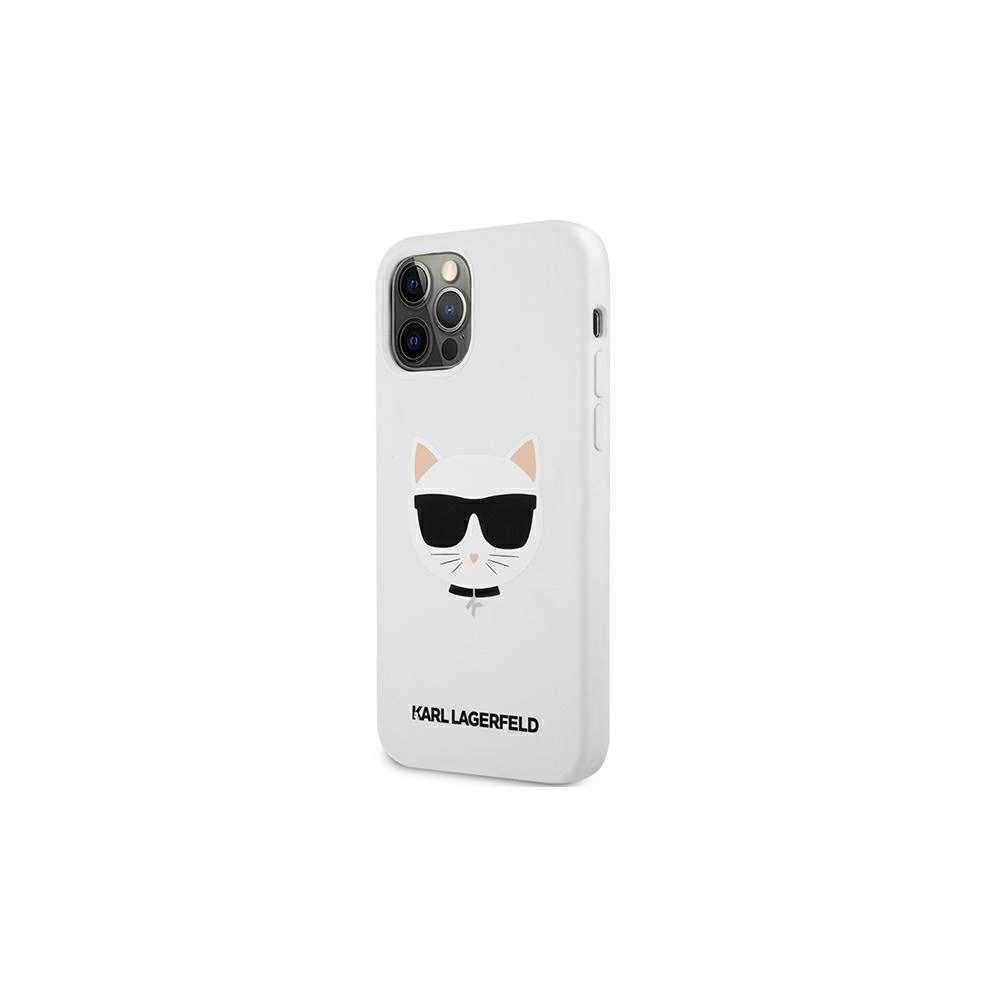 Hurtownia GSM - Etui Karl Lagerfeld KLHCP12MSLCHWH Apple iPhone 12/12 Pro hardcase biały/white Silicone Choupette - KLD557WHT - {ean13} - Hurt