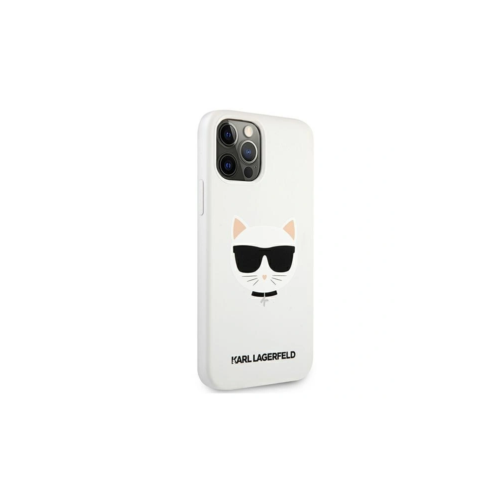 Hurtownia GSM - Etui Karl Lagerfeld KLHCP12MSLCHWH Apple iPhone 12/12 Pro hardcase biały/white Silicone Choupette - KLD557WHT - {ean13} - Hurt