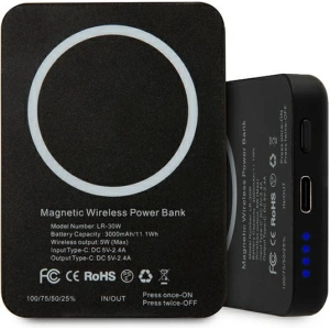 Hurtownia GSM - Powerbank indukcyjny Karl Lagerfeld KLPBMSOIBK 3000mAh MagSafe - KLD559 - {ean13} - Hurt