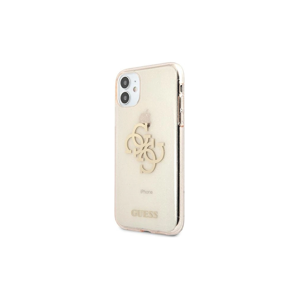 Hurtownia GSM - Etui Guess GUHCN61PCUGL4GGO Apple iPhone 11 zlatý/gold tvrdý kryt Glitter 4G Velké logo - GUE1007GLD - {ean13} - Hurt