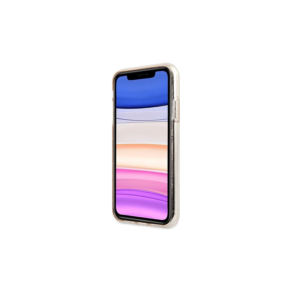 Hurtownia GSM - Etui Guess GUHCN61PCUGL4GGO Apple iPhone 11 zlatý/gold tvrdý kryt Glitter 4G Velké logo - GUE1007GLD - {ean13} - Hurt