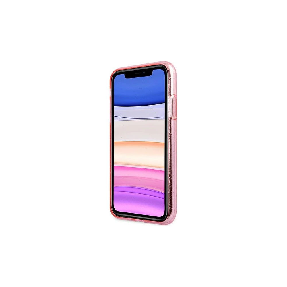 Hurtownia GSM - Etui Guess GUHCN61PCUGL4GPI Apple iPhone 11 růžové/pink tvrdé pouzdro Glitter 4G Velké logo - GUE1008PNK - {ean13} - Hurt