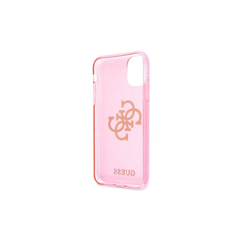 Hurtownia GSM - Etui Guess GUHCN61PCUGL4GPI Apple iPhone 11 růžové/pink tvrdé pouzdro Glitter 4G Velké logo - GUE1008PNK - {ean13} - Hurt