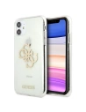 Etui Guess GUHCN61PCUGL4GTR Apple iPhone 11 průhledný tvrdý kryt Glitter 4G Velké logo