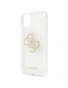 Wholesale Guess GUHCN61PCUGL4GTR Apple iPhone 11 transparent hard case Glitter 4G Big Logo - GUE1009CL - {ean13} - Hurt