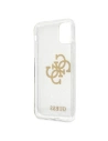 Wholesale Guess GUHCN61PCUGL4GTR Apple iPhone 11 transparent hard case Glitter 4G Big Logo - GUE1009CL - {ean13} - Hurt