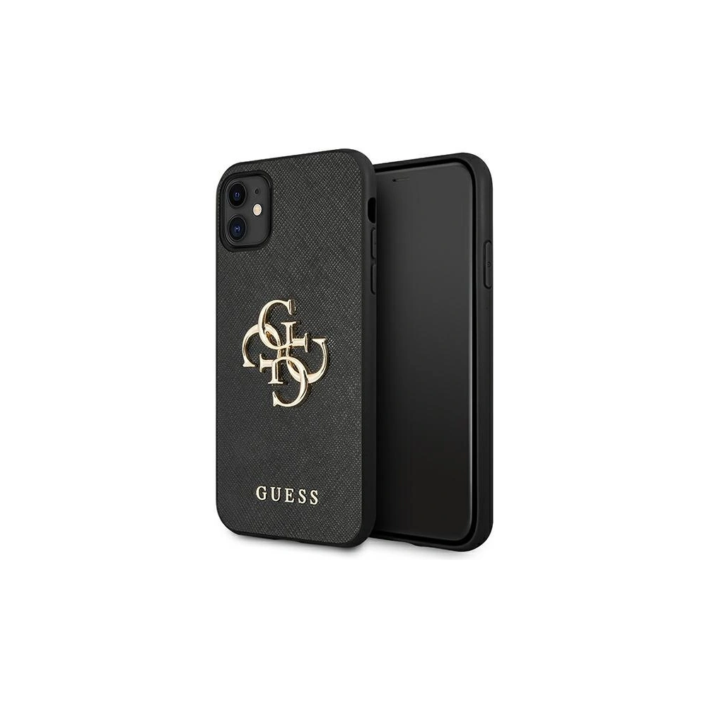 Hurtownia GSM - Etui Guess GUHCN61SA4GGBK Apple iPhone 11 černý/black hardcase Saffiano 4G Metal Logo - GUE1010BLK - {ean13} - Hurt