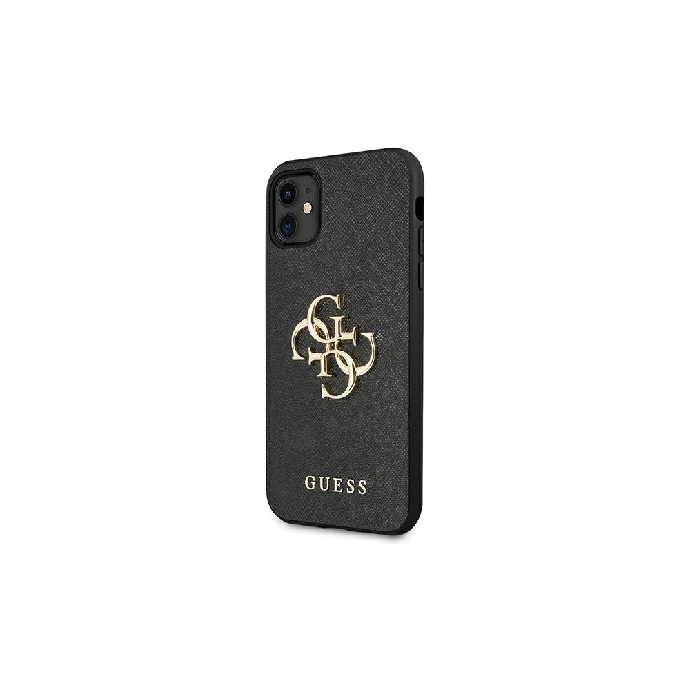Hurtownia GSM - Etui Guess GUHCN61SA4GGBK Apple iPhone 11 černý/black hardcase Saffiano 4G Metal Logo - GUE1010BLK - {ean13} - Hurt