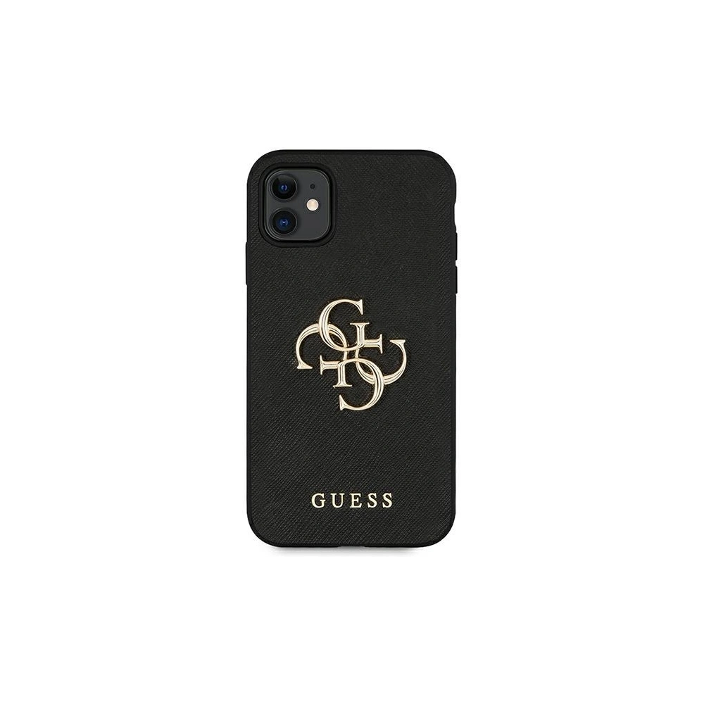 Hurtownia GSM - Etui Guess GUHCN61SA4GGBK Apple iPhone 11 černý/black hardcase Saffiano 4G Metal Logo - GUE1010BLK - {ean13} - Hurt
