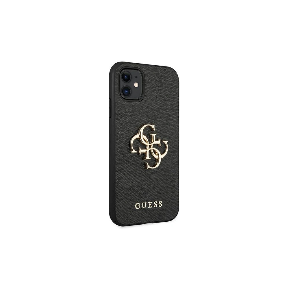 Hurtownia GSM - Etui Guess GUHCN61SA4GGBK Apple iPhone 11 černý/black hardcase Saffiano 4G Metal Logo - GUE1010BLK - {ean13} - Hurt